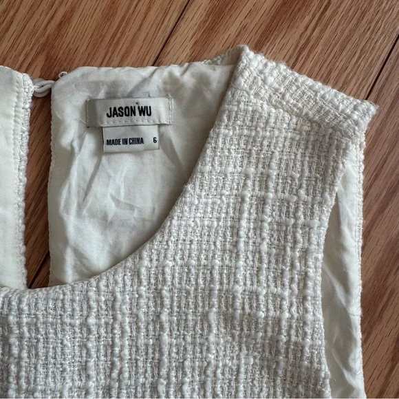 Jason Wu Cream Sleeveless Crop Top Pearl Fringe - Picture 4 of 10